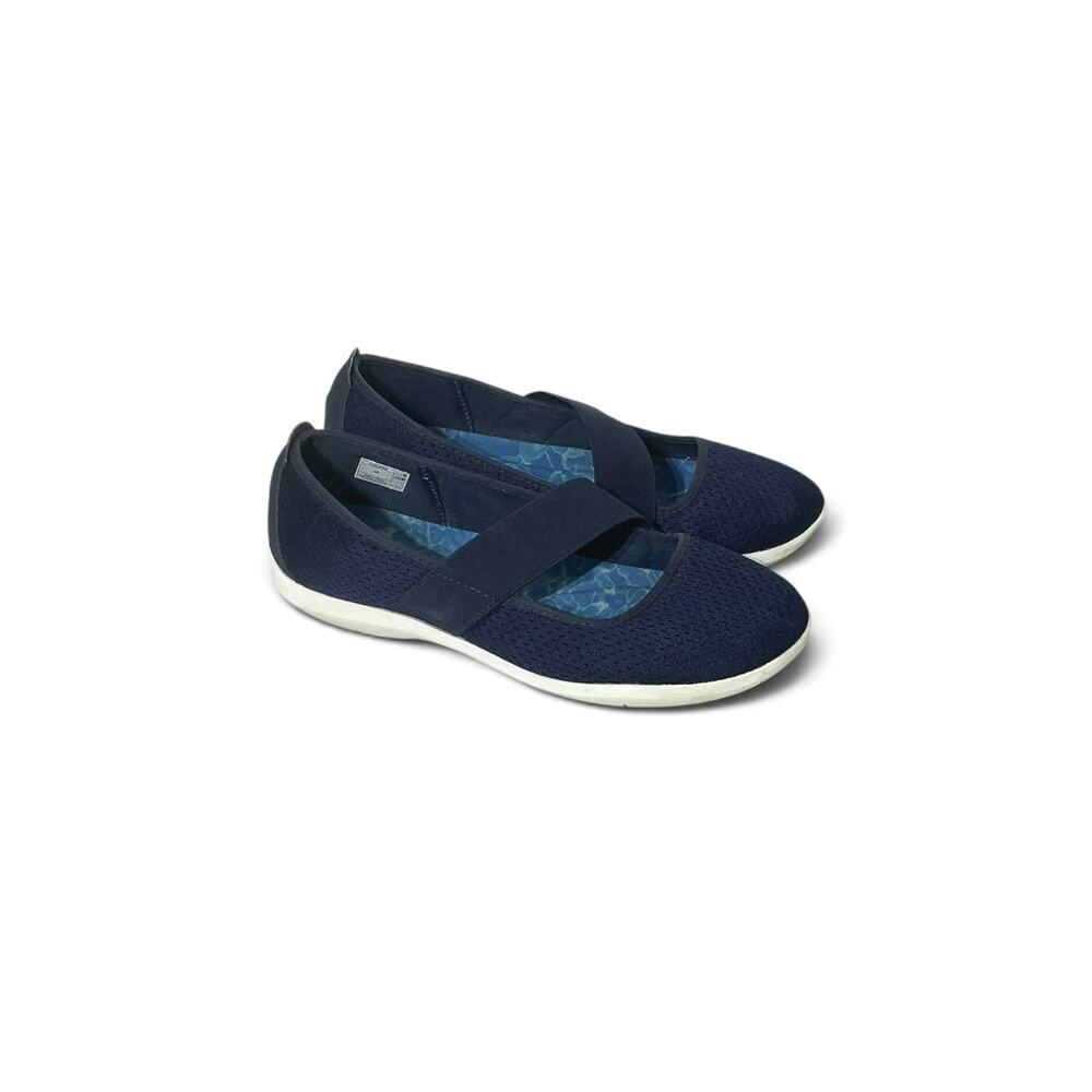 Crocs Women’s Swiftwater Navy Flat Slip On Shoes Mesh,  Elastic Straps Size 9